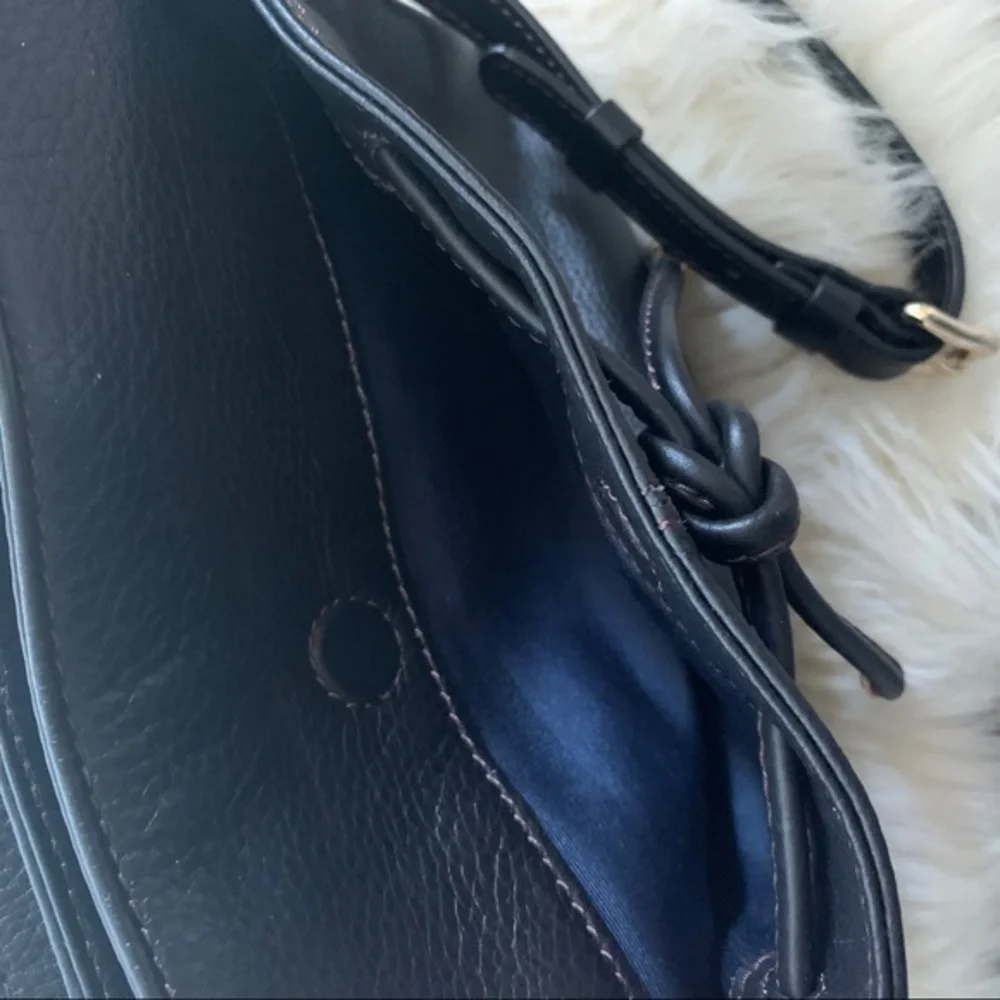 Cole Haan black leather crossbody‎ purse bag